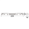 Flex-Verbinder (variabler Winkel), leitend, weiss oder schwarz