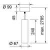 Pendelleuchte Modern II 15W 1300lm 36° IP20 UGR19 3000K weiss PhasenDimmbar