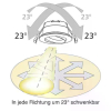 360 LED-Einbauspot, 8W, 36°, (A:Ø90-Loch: Ø68-83), 500lm, CRI90, IP54, TRIDONIC, DALI