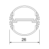 LED-Aluminiumprofil Orbit Ø26mm - 3m am Stück