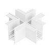 X-Verbinder für Schienenprofil - T3, nicht leitend, weiss oder schwarz