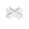 X-Verbinder für Schienenprofil - T4, nicht leitend, weiss oder schwarz