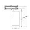 3-Ph Strahler VIBE 30W, 15-60°, CRI90, 2200lm, DIM CASAMBI - Tunable White 2700-6500K sz