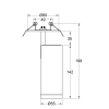 3-Ph Strahler VIBE 10W, 8-50°, CRI97, 470lm, DimOnBody, mit Baldachin zum Einbau ws