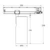 3-Ph Strahler VIBE 20W Fixoptik, 15°/24°/36°/60°, CRI97, 2000lm, Ph.Dim sz