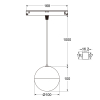 48V Pendelleuchte 6W, Ra90, 500lm, Abstrahlwinkel 150°, DALI / CASAMBI