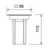 Bodeneinbauleuchte L10 Square 4.5W, 30° schwenkbar (2x15°), 24° Abstrahlwinkel, 95x95, 260lm, CRI90, IP65/68
