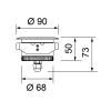 Bodeneinbauleuchte MINI mit geringer Einbautiefe 3W, 15° Abstrahlwinkel, Ø90, 320lm, CRI90, IP65/67