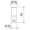 Bodeneinbauleuchte Steelo 0.9W, 15°/16°/36° Abstrahlwinkel, Ø25, 40lm, CRI90, IP65/67
