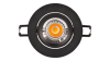 Deckeneinbau Fassung schwarz zu LED-MODUL-927 Reihe, Ausschnitt: Ø68-80, Spannfeder