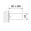 Wandaufbauleuchte LED Coppo 14W, 545lm, CRI90, 2700/3000K , Breite 280mm