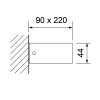 Wandaufbauleuchte LED Coppo 7.5W, 300lm, CRI90, 2700/3000K, Breite 220mm