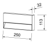 Wandaufbauleuchte LED Fina L 8.7W, 195lm, CRI90, 2700/3000K, anthrazit