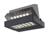 Wandaufbauleuchte TURN anthrazit 120° schwenkbar, 32W, 3000lm, CRI 80, IP65, 3000K, Ein/Aus