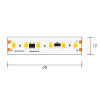 Mit Profil - LED Stripe 230V 120LED/m 15W 1485lm/m CRI90 12x4mm cut=5cm IP67