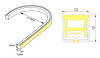 Neon FLEX T1212 vertikal biegbar (Top Bend) 24V 12W 140LED/m, cut=50mm, CRI90, 540lm, IP67