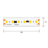 LED Stripe 230V 120LED/m 15W 1485lm/m CRI90 12x4mm cut=5cm IP67 2700K - 10m Rolle