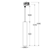 1-Ph Pendelleuchte MINI 10W, 15°/24°/36°/50° CRI90, 850lm, Phasen DimToWarm 2000K-3000K sz 