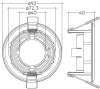 Deckeneinbauringe Aussen: 92mm, 30° schwenkbar, (Bohrloch 75mm), weiss