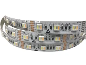 LED-Strip W-RGB-P 24V 24W/m 60Led-1370lm/m CRI80, 25'+6000K,12mm