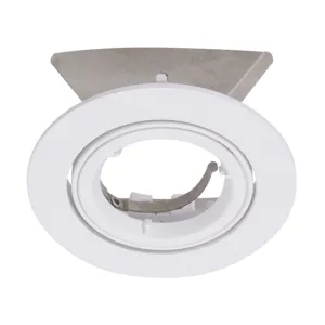 Deckeneinbauring Ø80mm Weiss matt schwenkbar 30°, A:Ø94mm