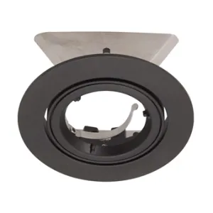 Deckeneinbauring Ø80mm Schwarz schwenkbar 30°, A:94mm