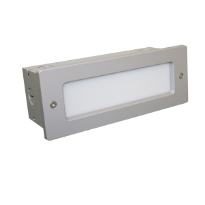 Wandeinbauleuchte LUV silbergrau pulverbeschichtet 80CRI IP65 2W 90lm 2700K/3000K einstellbar