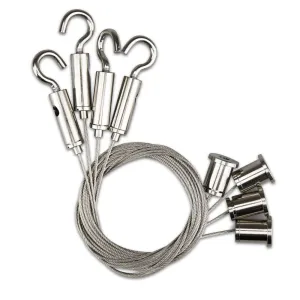 Seilabhängung (4 Stk) mit Haken inkl. Stahlseile 1.000mm
