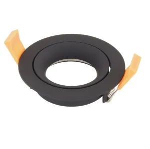 Deckeneinbauringe 84mm gerundet, 30° schwenkbar schwarz-matt