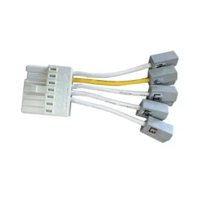 Buchsenteil; 5-polig; 2,50 mm²; weiß mit Kabel