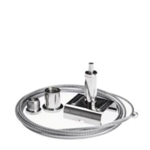 GLOBAL Seilaufhängungs-Set Weiss/Schwarz/Grau L=3.0m inkl. Deckenbefestigung