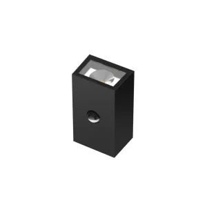 LED-Wandleuchte 2x5W 3000K, Ein/Aus, IP65, schwarz PIR-Sensor