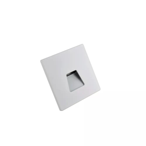 Wandeinbauleuchte LED 86×86mm, 2,5W, 3000K, CRI 90, ON/OFF, IP65, breitstrahlend, weiss