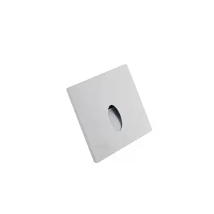 Wandeinbauleuchte LED 86×86mm, 2,5W, 3000K, CRI 90, ON/OFF, IP65, engstrahlend, weiss