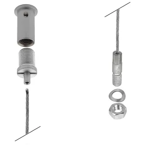 Abhängung Set 2m mit M3 Gewinde - matt