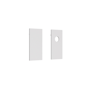 Endkappen-Set (geschlossen + mit Kabeldurchlass), weiss oder schwarz