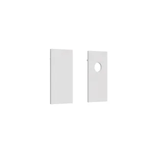 Endkappen-Set (geschlossen + mit Kabeldurchlass), weiss oder schwarz