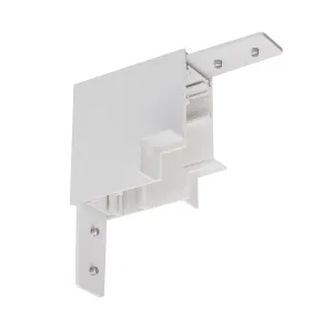 Eckstück 90° (starr) mit Montagewinkel für Schienenprofil T3, nicht leitend, weiss oder schwarz