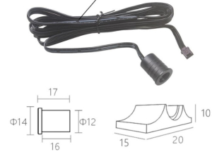 Türschalter Unterputz Möbelleuchte