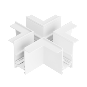 X-Verbinder für Schienenprofil - T3, nicht leitend, weiss oder schwarz