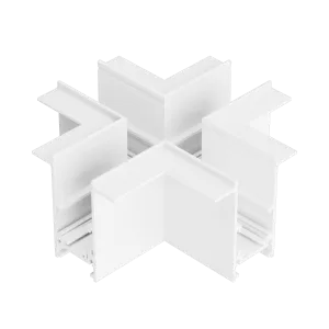 X-Verbinder für Schienenprofil - T3, nicht leitend, weiss oder schwarz