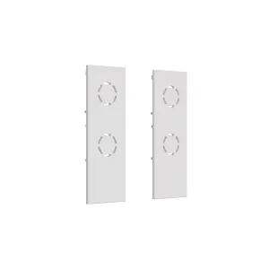 Endkappen-Set mit perforierter Öffnung, weiss oder schwarz