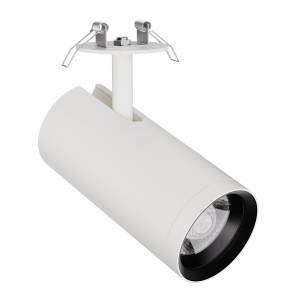 3-Ph Strahler VIBE 30W, 15-60°, CRI97, 2500lm, PhasenDIM, mit Baldachin zum Einbau ws