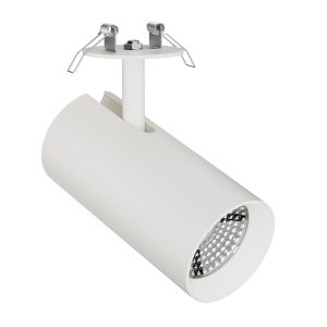 3-Ph Strahler VIBE 30W Fixoptik, 15°/24°/36°/60°, CRI97, 3000lm, PhasenDIM, Baldachin Einbau ws