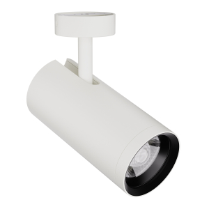 3-Ph Strahler VIBE 30W, 15-60°, CRI97, 2500lm, PhasenDIM, mit Baldachin zum Aufbau ws