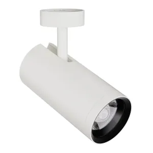 3-Ph Strahler VIBE 30W, 15-60°, CRI97, 2500lm, PhasenDIM, mit Baldachin zum Aufbau ws