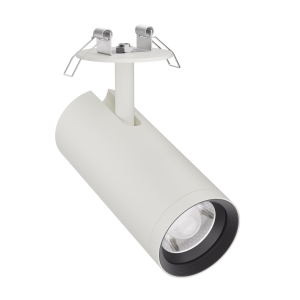 3-Ph Strahler VIBE 20W, 15-60°, CRI97, 1800lm, PhasenDIM, mit Baldachin zum Einbau ws