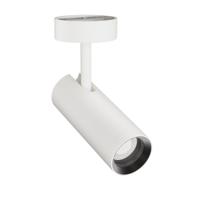 3-Ph Strahler VIBE 10W, 8-50°, CRI97, 470lm, DimOnBody, mit Baldachin zum Aufbau ws