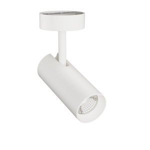 3-Ph Strahler VIBE 10W Fixoptik, 15°/24°/36°/60°, CRI97, 1000lm, DimOnBody, Baldachin Aufbau ws