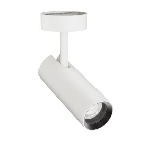 3-Ph Strahler VIBE 10W, 8-50°, CRI97, 470lm, DimOnBody, mit Baldachin zum Aufbau ws